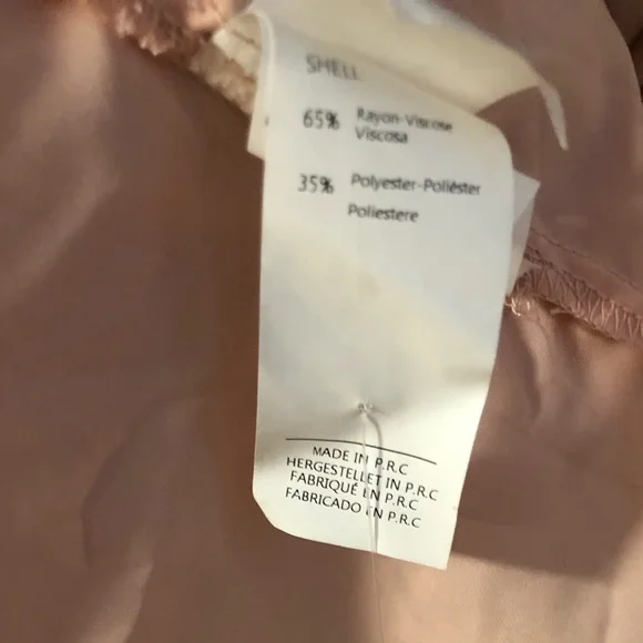 🆕 Cupshe Smocked Short Ruffle Sleeve Tiered Mini Dress Pink NWT Size large - Picture 9 of 12